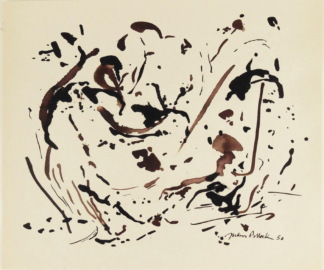 Jackson Pollock (1912-1956) Ink Abstract (1 of 2)