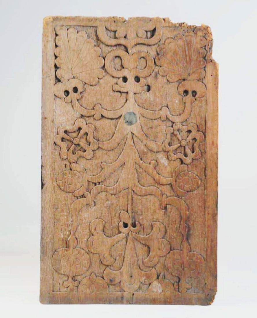 16th Century Medieval Carved Oak Panel (1 of 2)