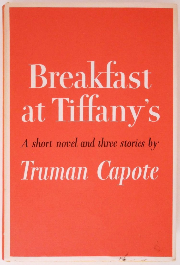 Breakfast At Tiffany's, First Edition: Breakfast at Tiffany's by Truman Capote. Random House, NY, 1958. Hardcover. Dust jacket appears very nice. First edition, first printing. 179 pages. Original price of $3.50 intact on front flap of dus