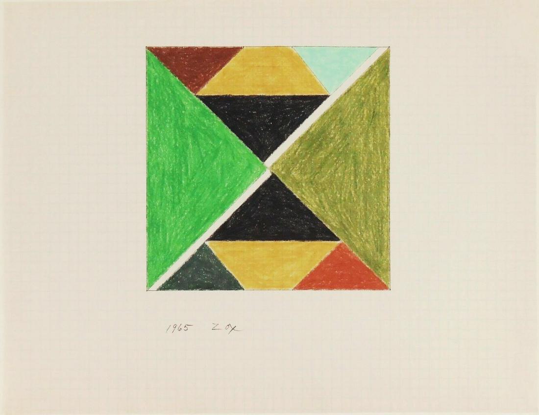 Larry Zox (1937-2006) Colored Pencil Drawing (1 of 1)