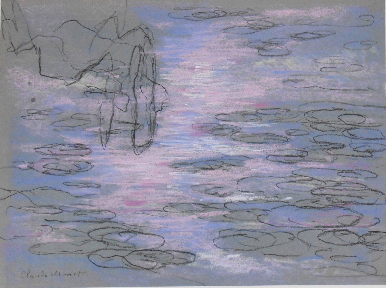 Claude Monet (1840-1926) Pastel Drawing (1 of 2)
