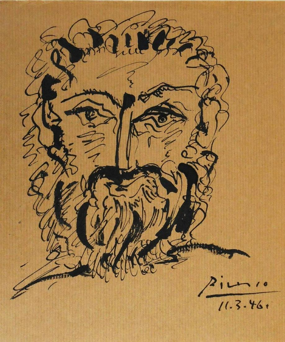 Pablo Picasso (1881-1973) Brush & Ink Drawing (1 of 1)