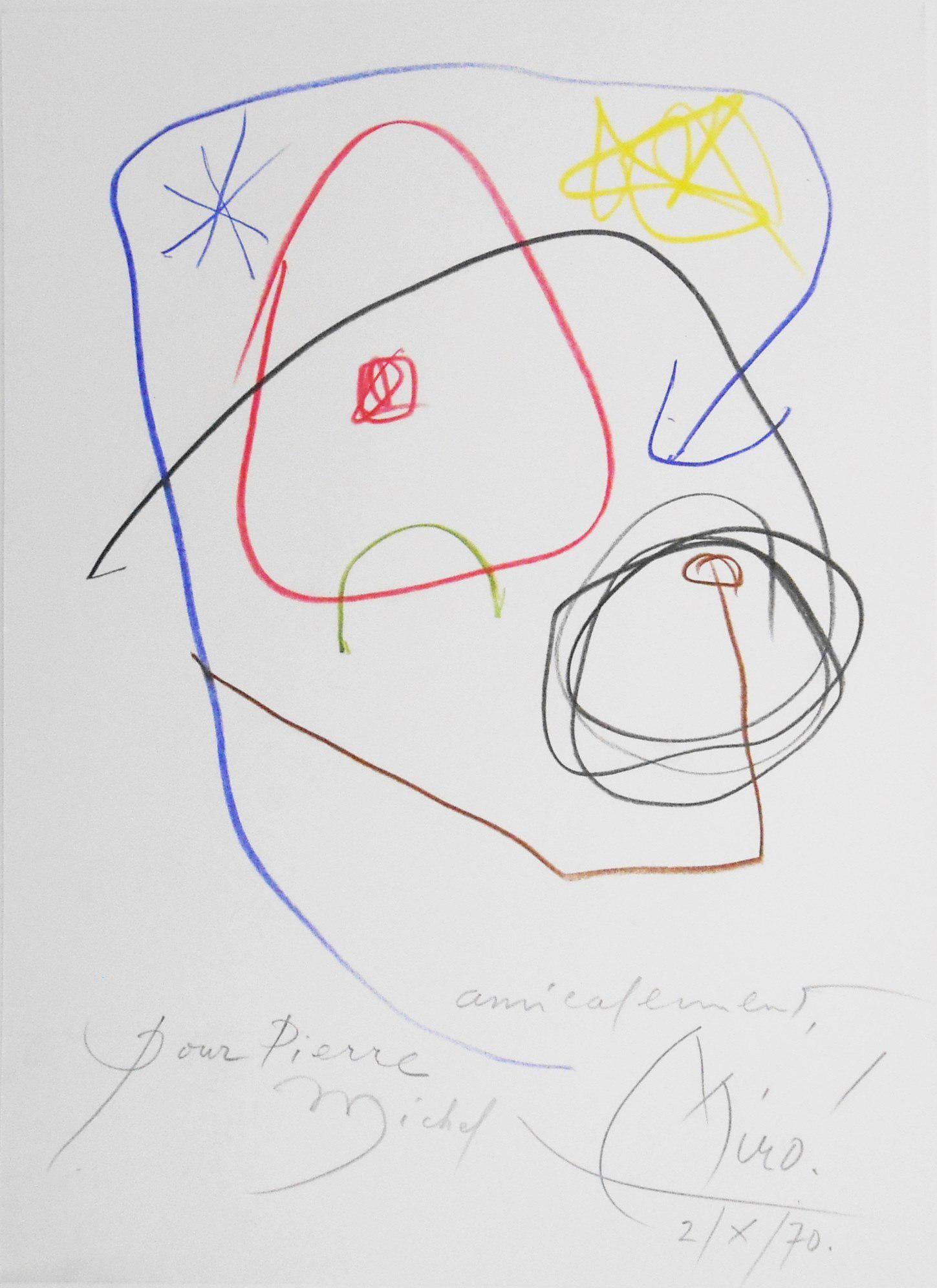Joan Miro (1893-1983) Colored Pencil Drawing (1 of 2)