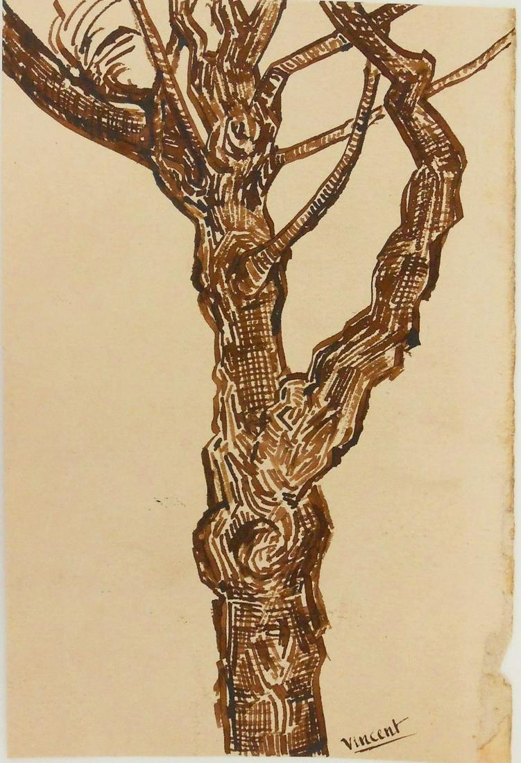 Vincent Van Gogh (1853-1890) Ink Drawing (1 of 2)