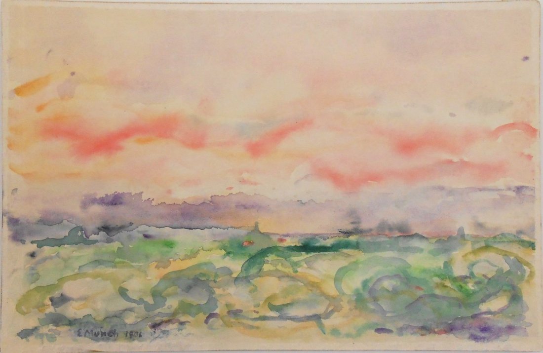 Edward Munch (1863-1944) Watercolor (1 of 2)