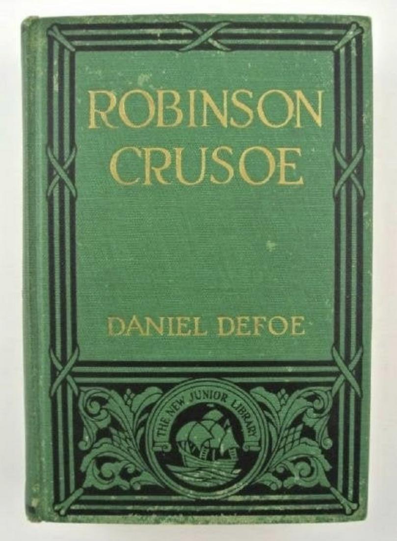 Robinson Crusoe, 1914 Edition: Robinson Crusoe by Daniel Defoe. 1914 edition. 7 3/4 x 5 1/2 inches. Good condition.