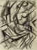 Lee Krasner (1908-1984) Charcoal Drawing