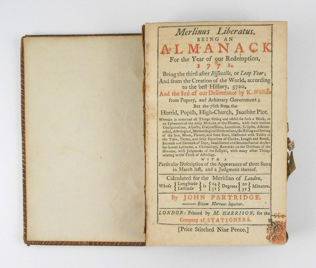 1771 London Almanac (1 of 3)