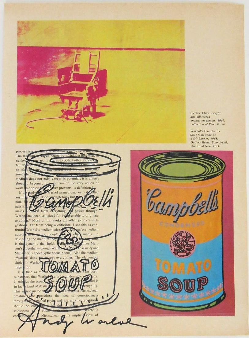 Andy Warhol (1928-1987) Soup Can Drawing (1 of 2)