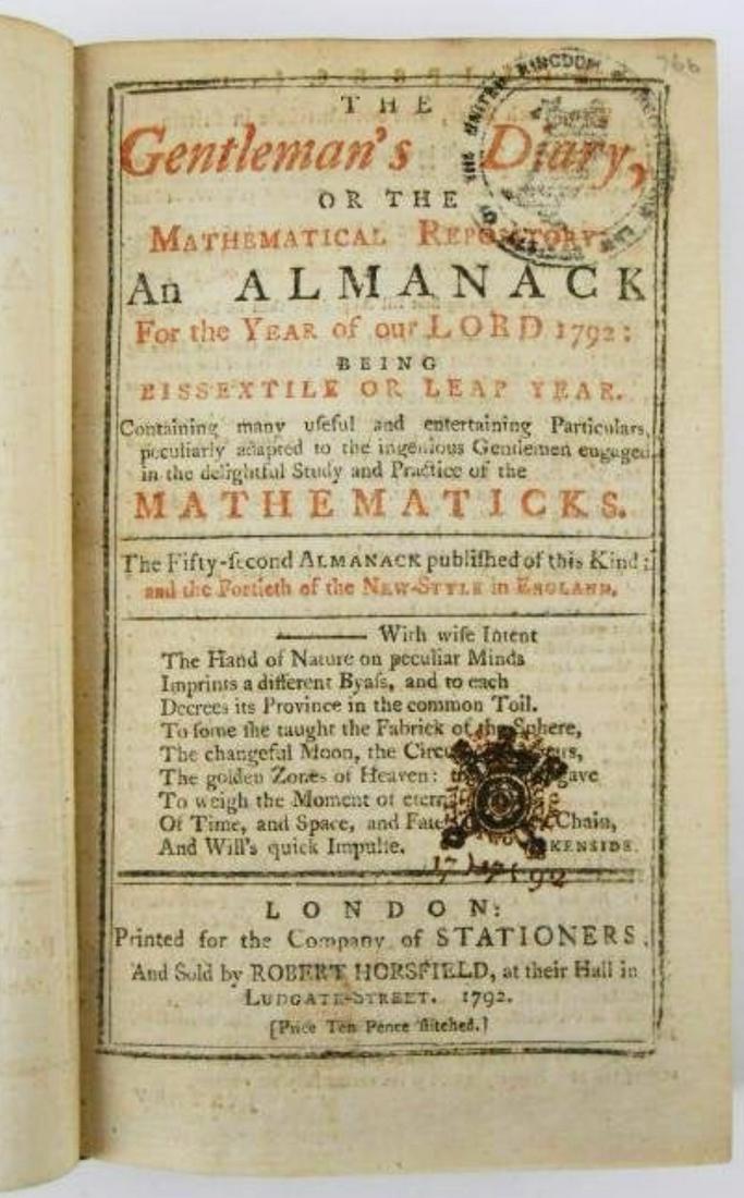 1792 London Almanac (1 of 3)