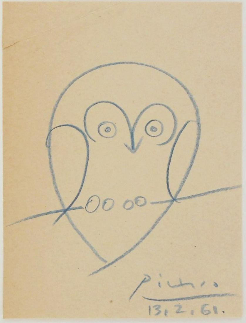 Pablo Picasso (1881-1973) Colored Pencil Drawing (1 of 3)