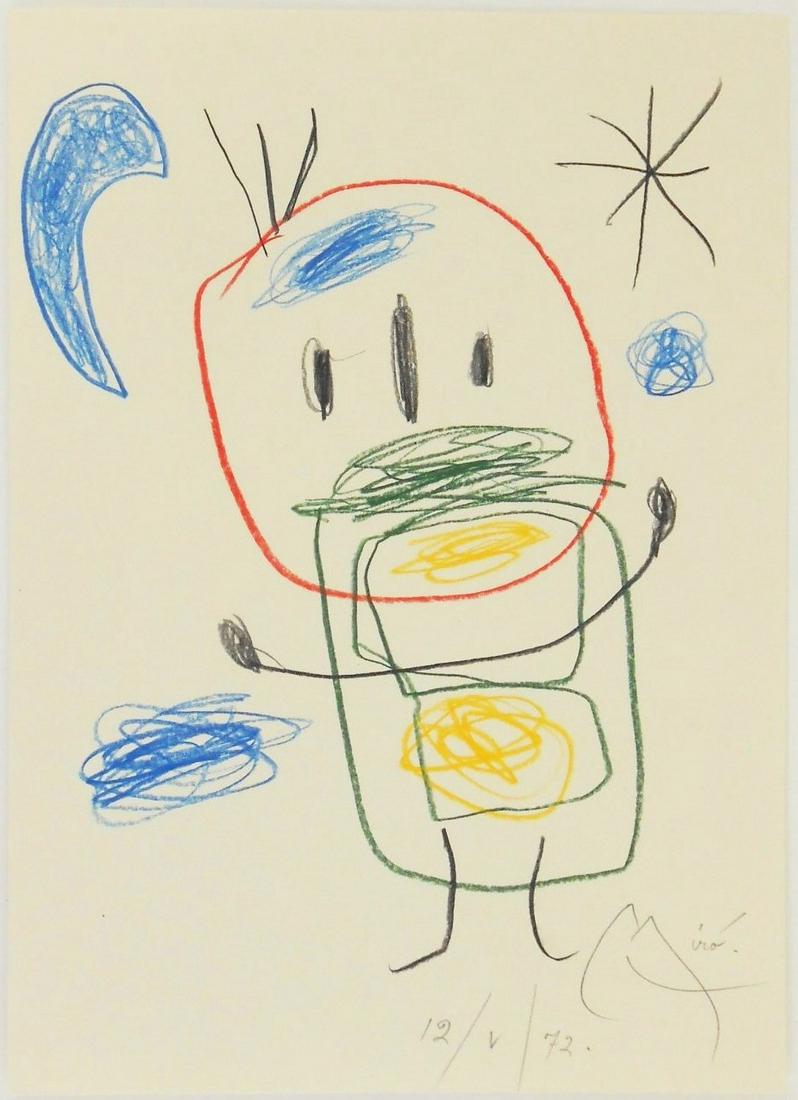 Joan Miro (1893-1983) Colored Pencil Sketch (1 of 2)