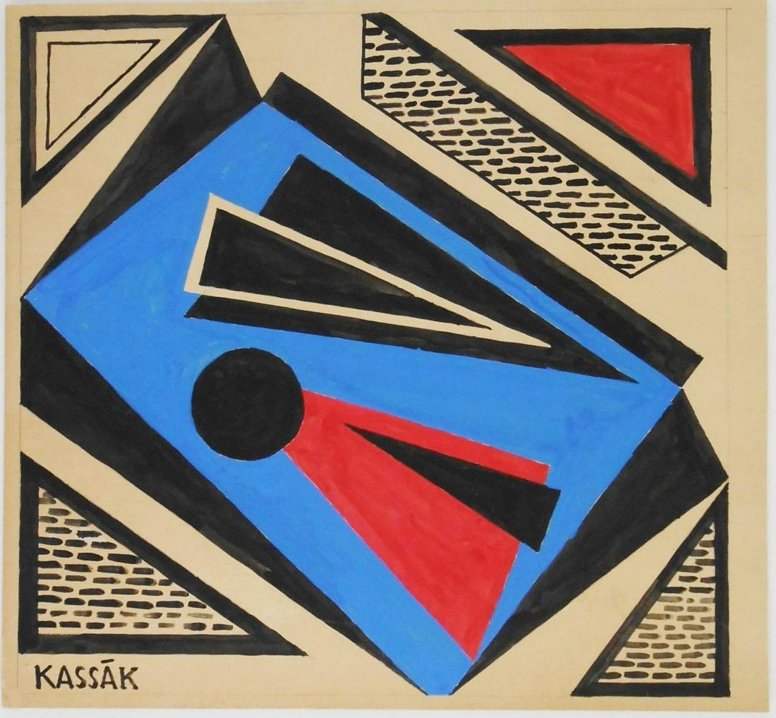 Lajos Kassak (1887-1967) Gouache (1 of 2)