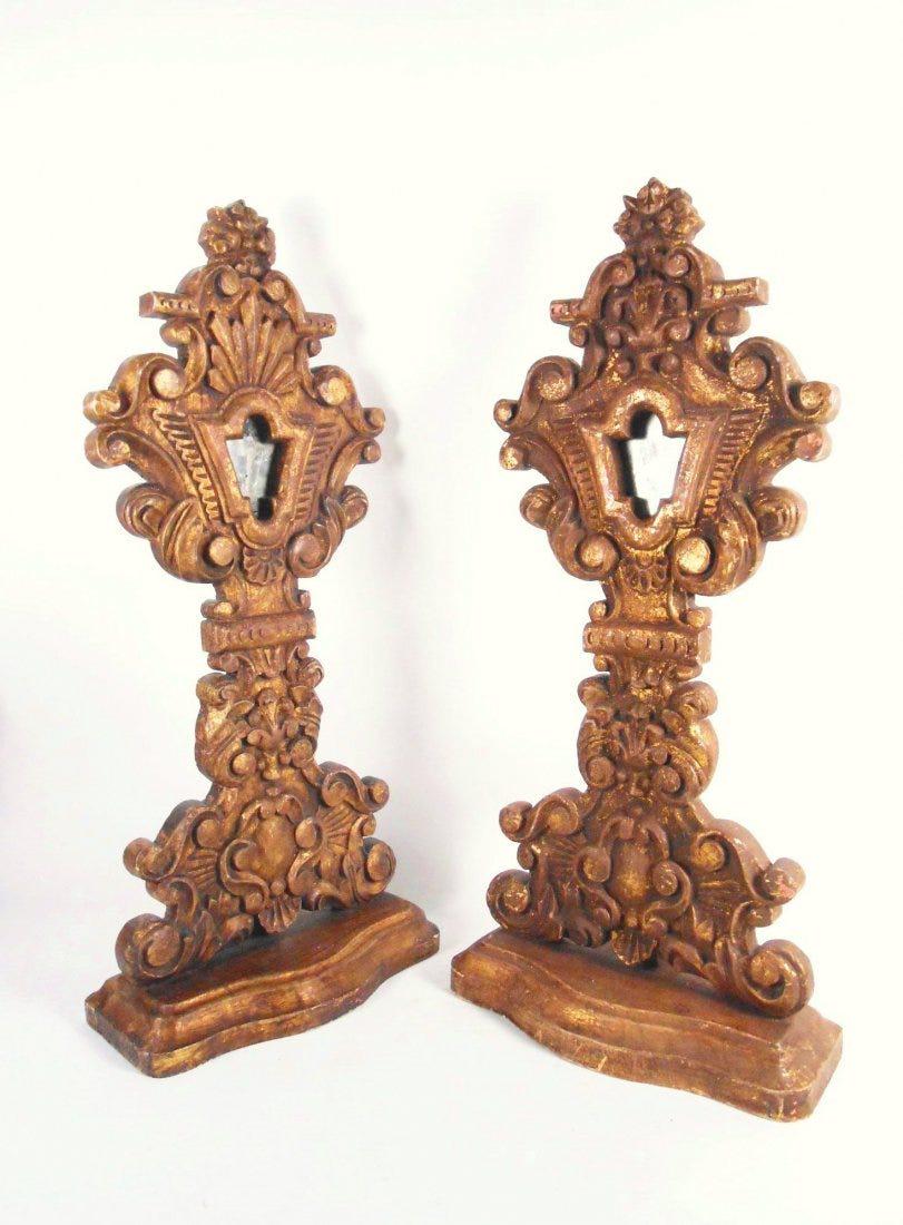 19th C. Carved Giltwood Altar Reliquaries (1 of 4)