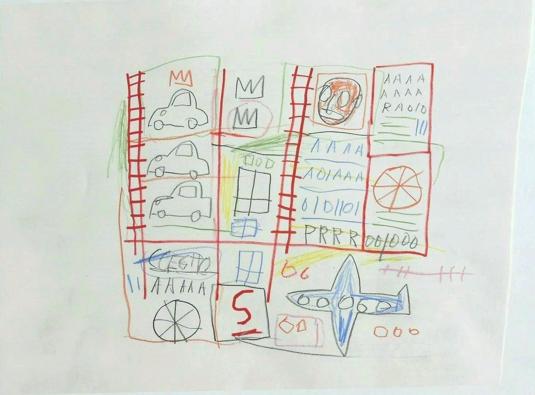 Jean-Michel Basquiat (1960-1988) Mixed Media (1 of 2)