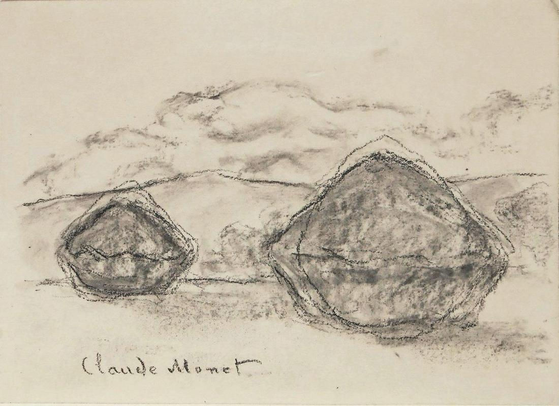 Claude Monet (1840-1926) Charcoal Sketches (2) (1 of 2)