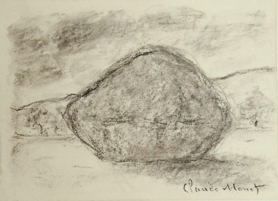 Claude Monet (1840-1926) Charcoal Sketch (1 of 2)