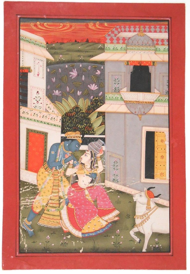 Fine Indian Miniature Painting, 19th Century (1 of 2)