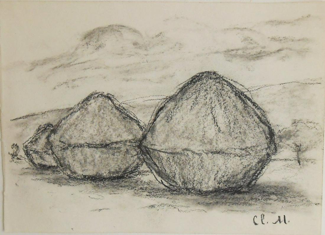 Claude Monet (1840-1926) Sketchbook Drawing (1 of 2)