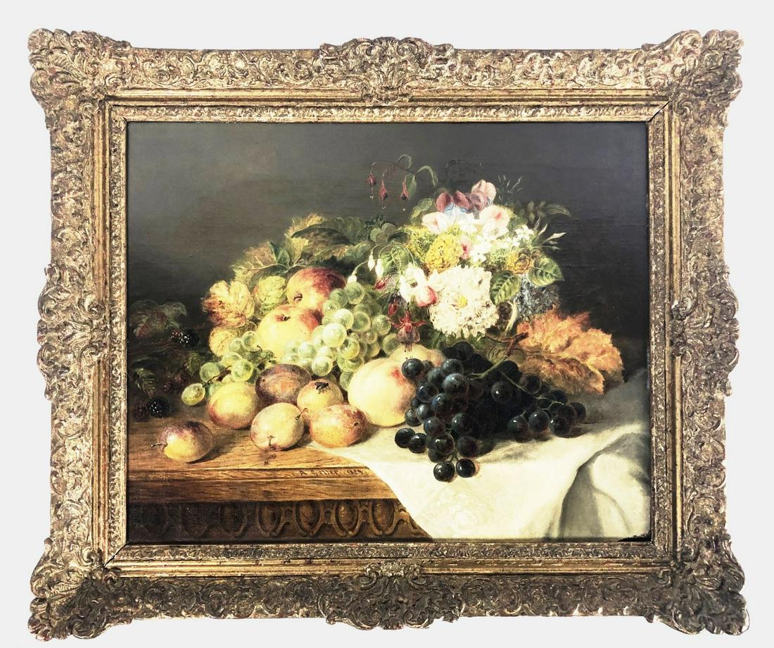 Oil Painting By Angelina Geller, 1884 (1 of 5)