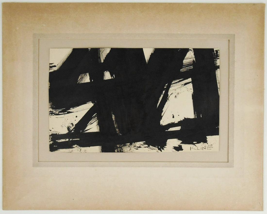 Franz Kline (1910-1962) Ink Drawing On Paper (1 of 2)