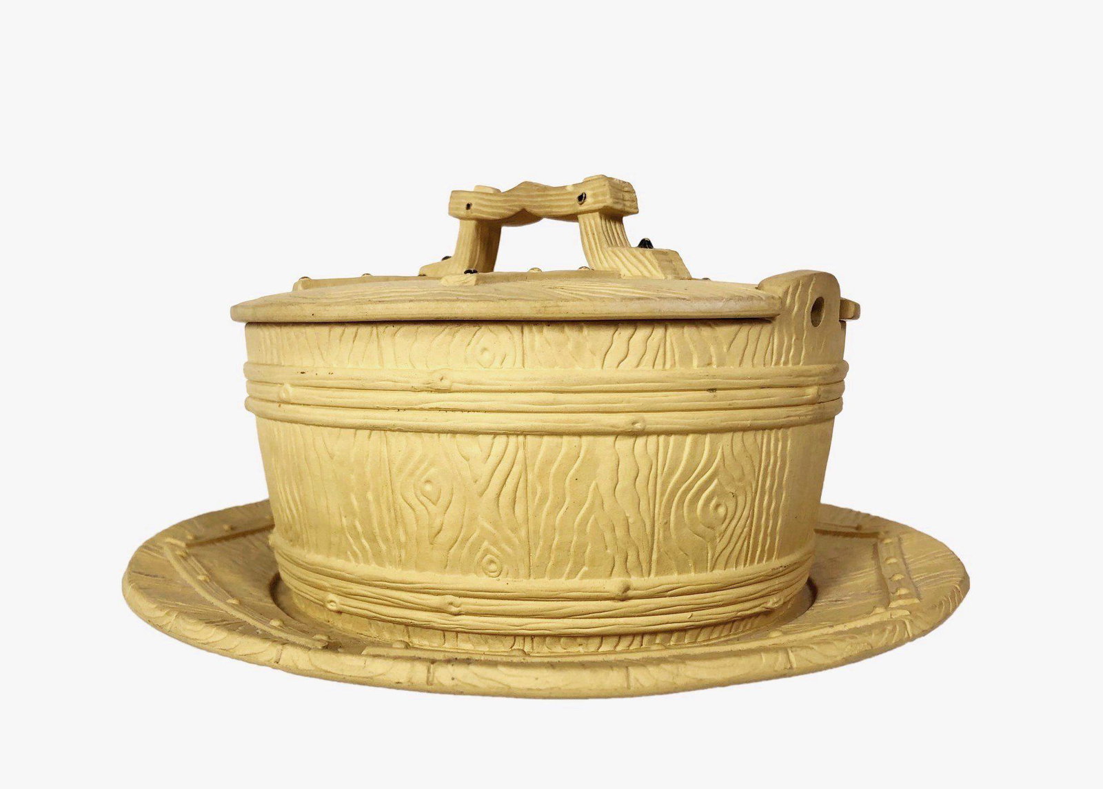 Antique Faux Bois Butter Dish, 19th Century (1 of 5)