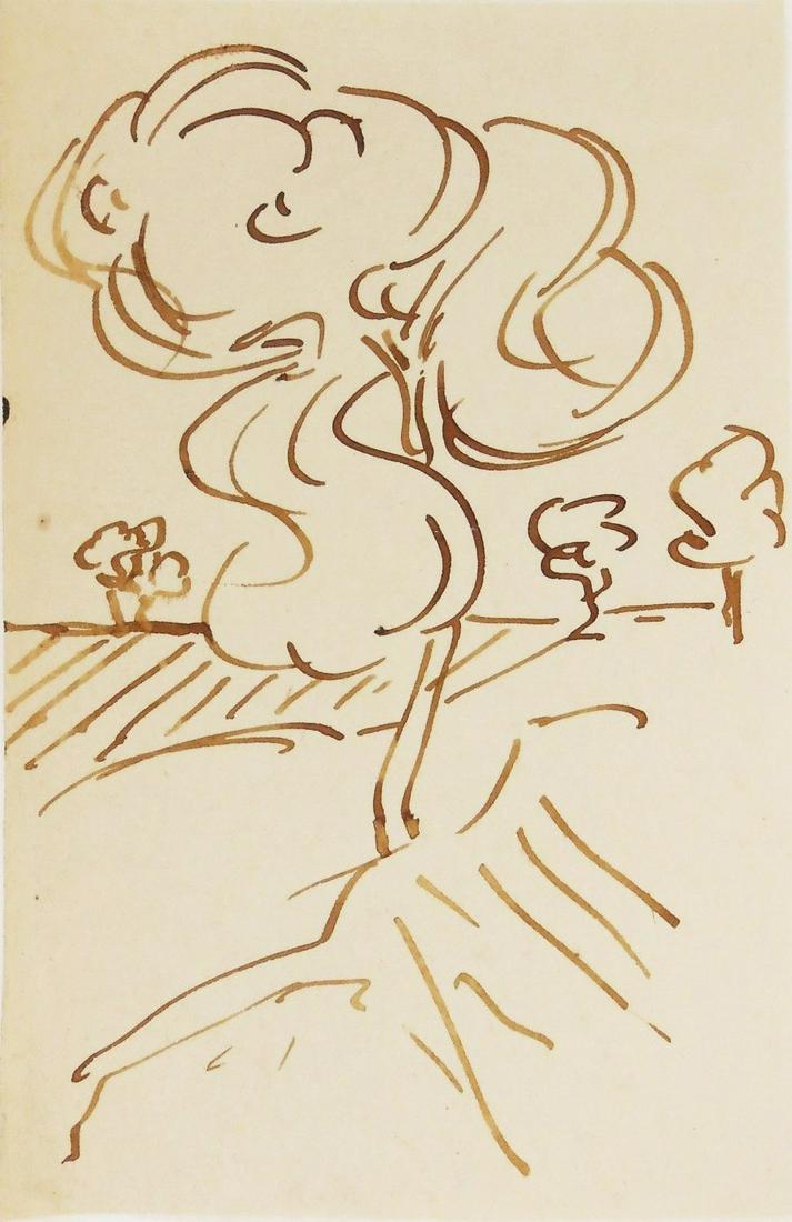 Vincent Van Gogh (1853-1890) Ink Sketch (1 of 1)