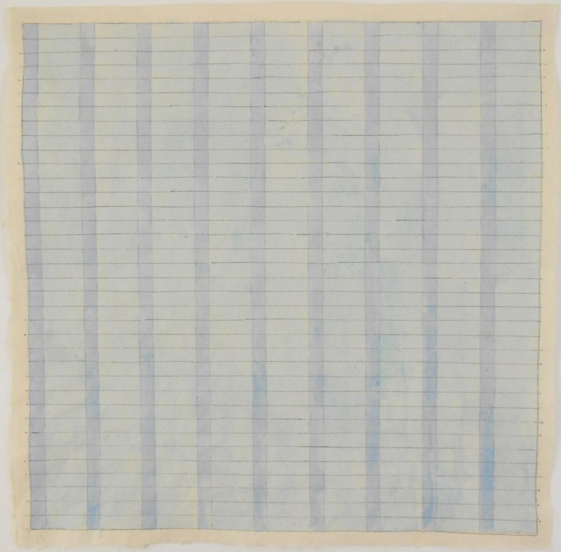 Agnes Martin (1912-2004) Watercolor With Pencil (1 of 2)