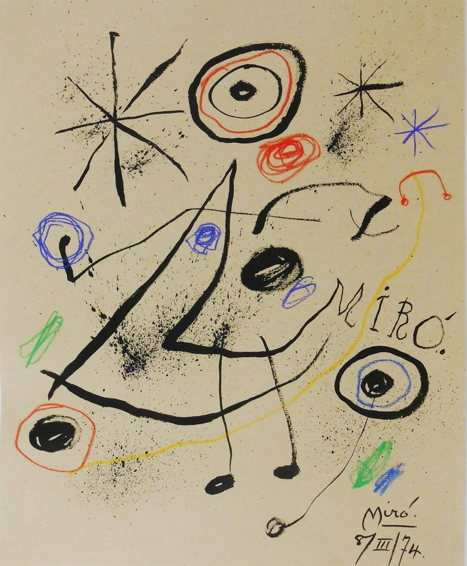 Joan Miro (1893-1983) Mixed Media Drawing (1 of 2)