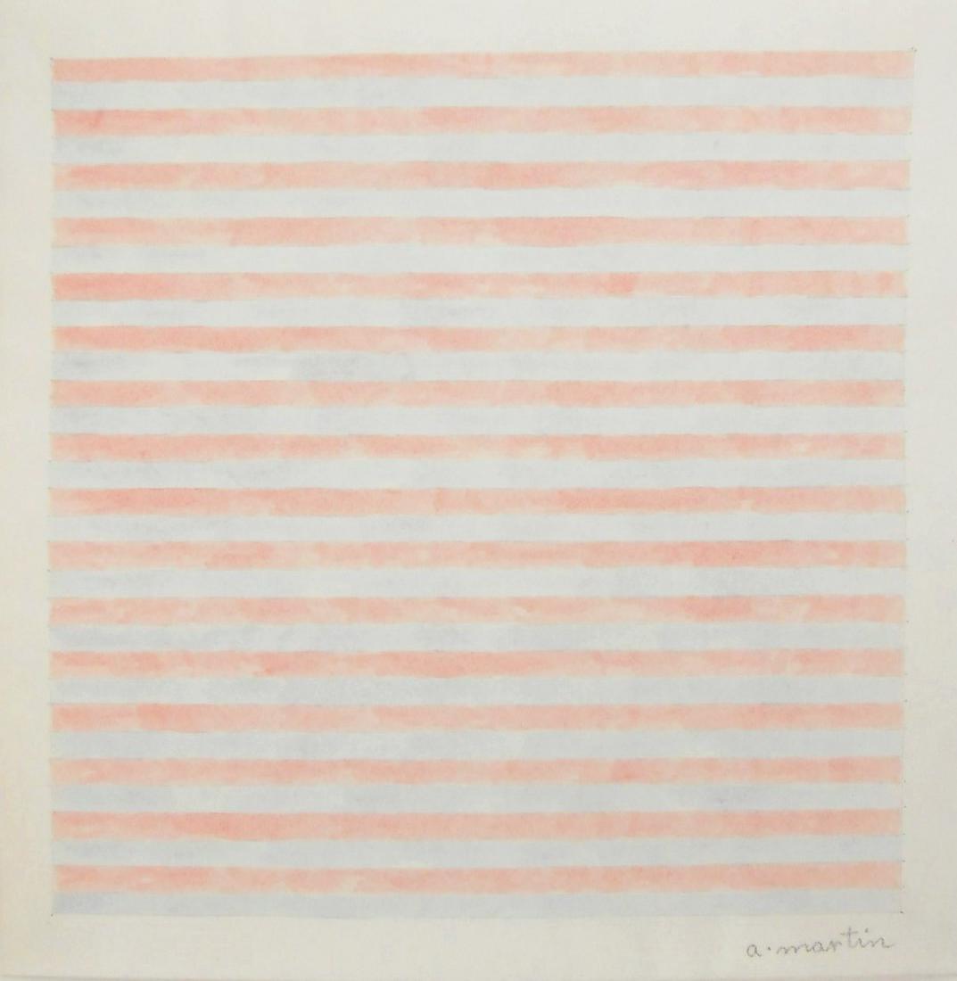 Agnes Martin (1912-2004) Watercolor With Pencil (1 of 2)