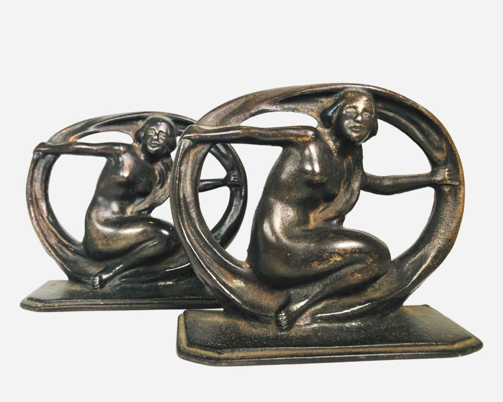 1930's Art Deco Metal Bookends (1 of 4)