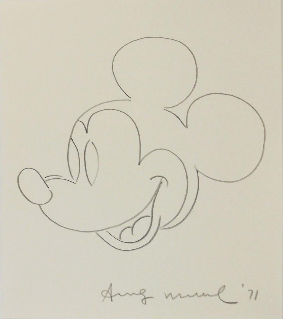 Andy Warhol (1928-1987) Mickey Mouse Drawing (1 of 2)