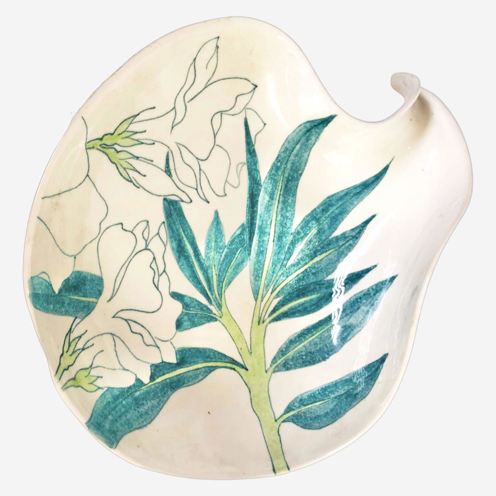 Handpainted Mid-Century Italian Ceramic Dish (1 of 3)