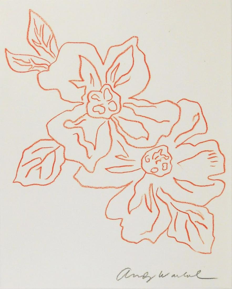 Andy Warhol (1928-1987) Colored Pencil Drawing (1 of 2)