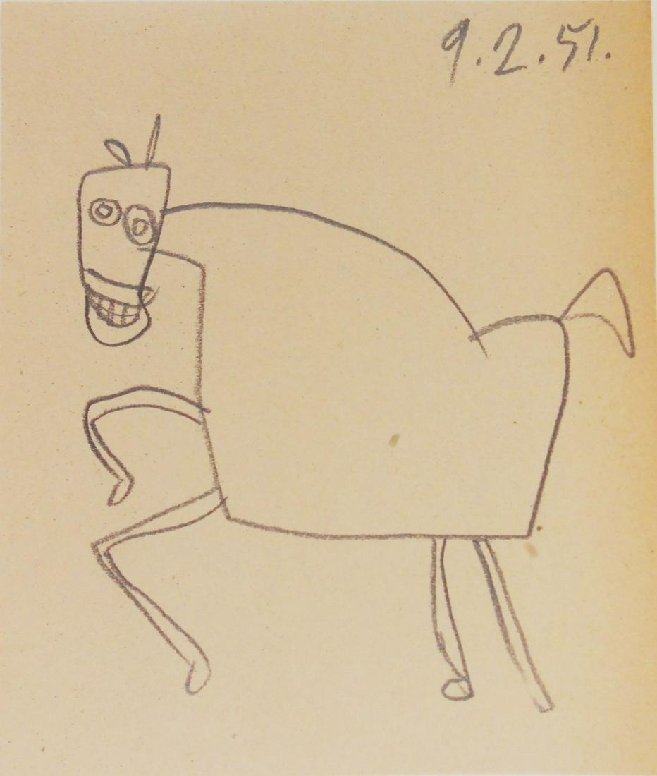 Pablo Picasso (1881-1973) Lead Pencil Drawing (1 of 2)