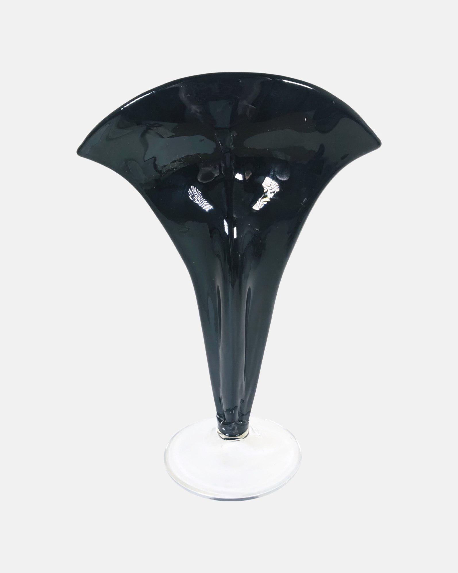 Blenko Millennium Black Glass Vase (1 of 4)