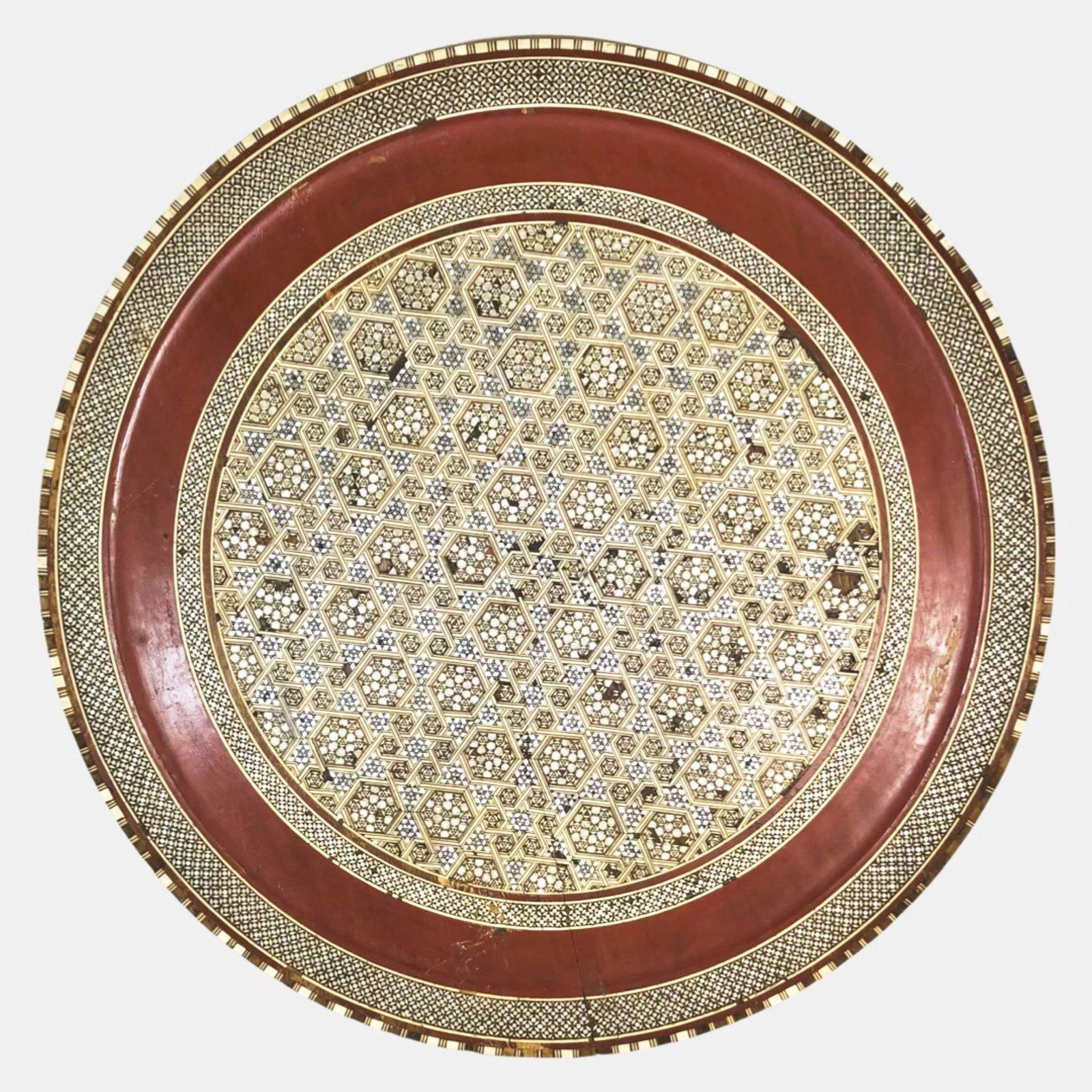 Inlaid Syrian Table Top, Circa 1900 (1 of 4)