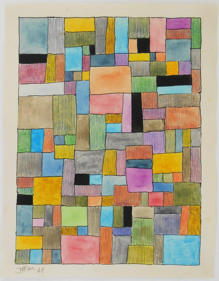 Johannes Itten (1888-1967) Mixed Media On Paper (1 of 2)