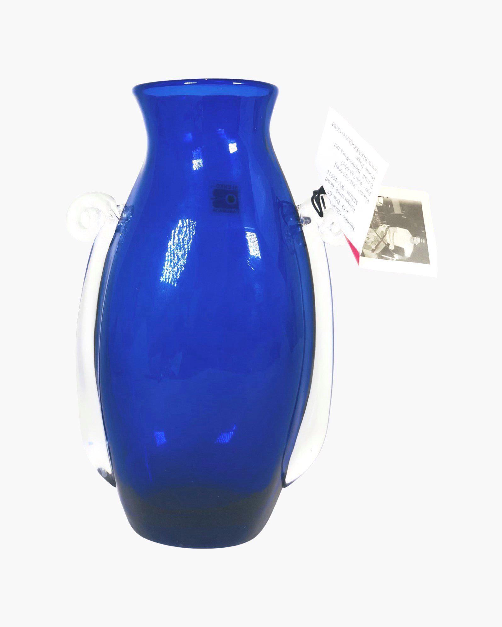 Blenko Millennium Blue Glass Vase (1 of 3)