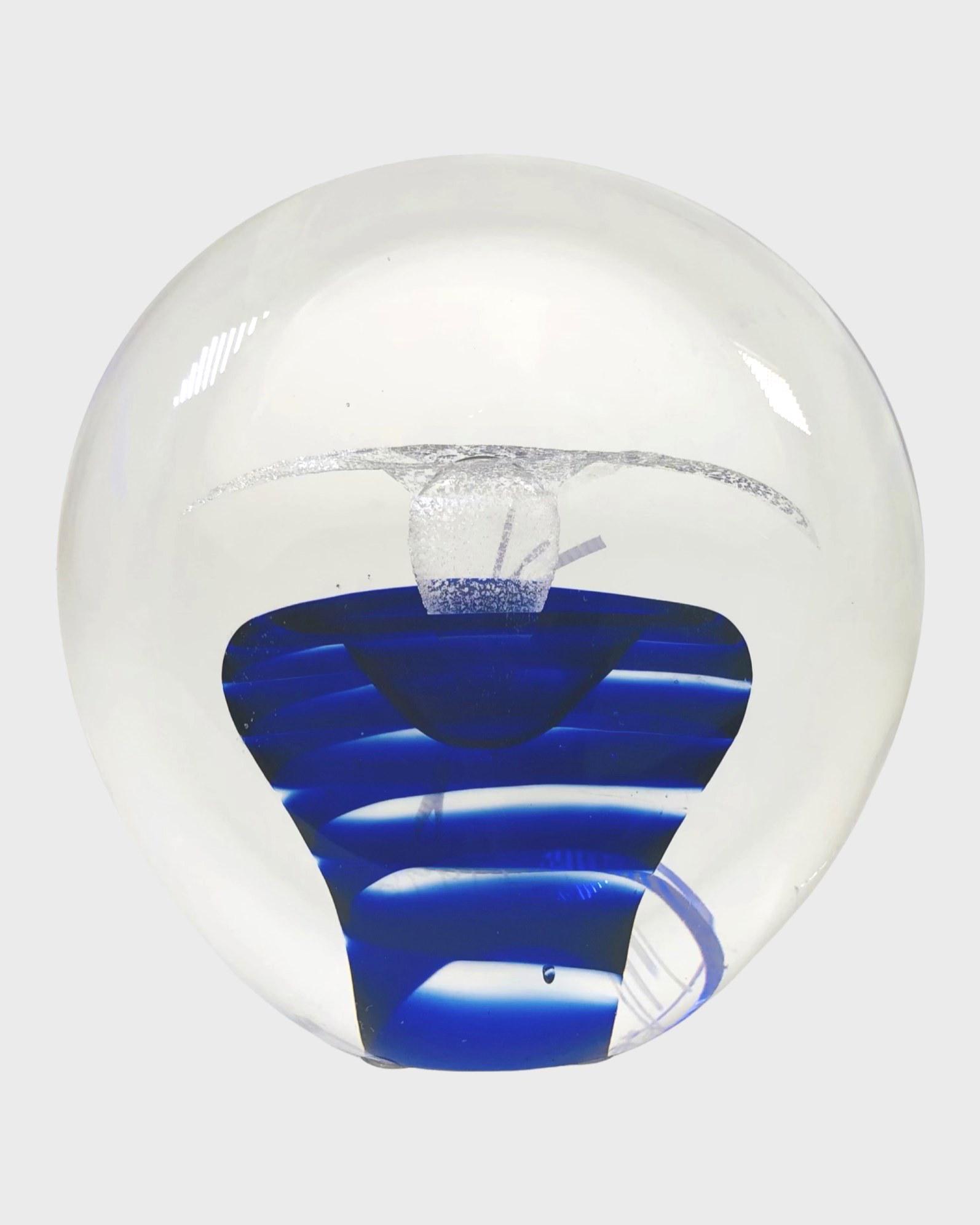 Richard Eckerd Swirled Glass Paperweight, Signed (1 of 3)