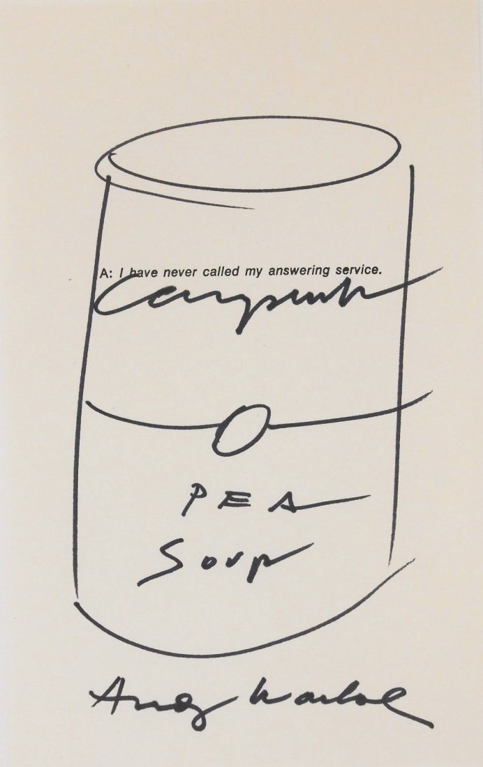 Andy Warhol (1928-1987) Soup Can Drawing (1 of 2)