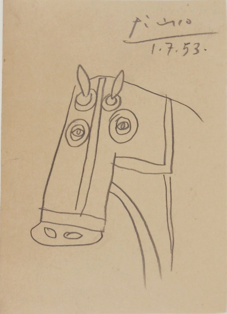 Pablo Picasso (1881-1973) Pencil Drawing (1 of 2)