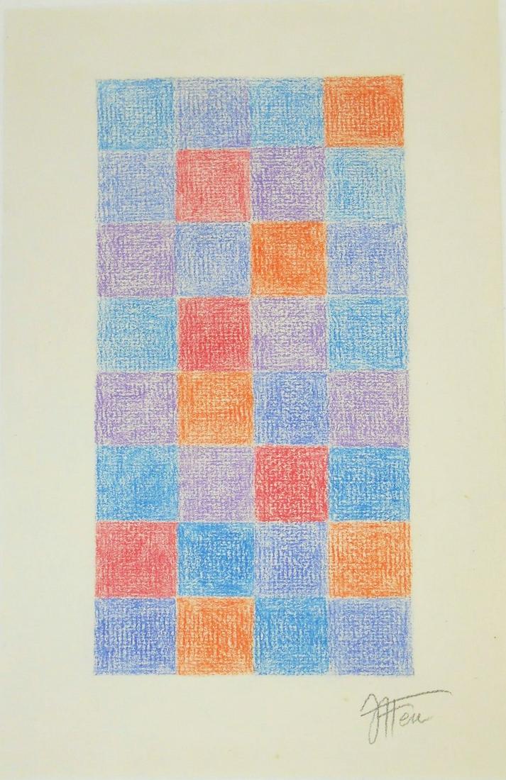 Johannes Itten (1888-1967) Colored Pencil Drawing (1 of 2)