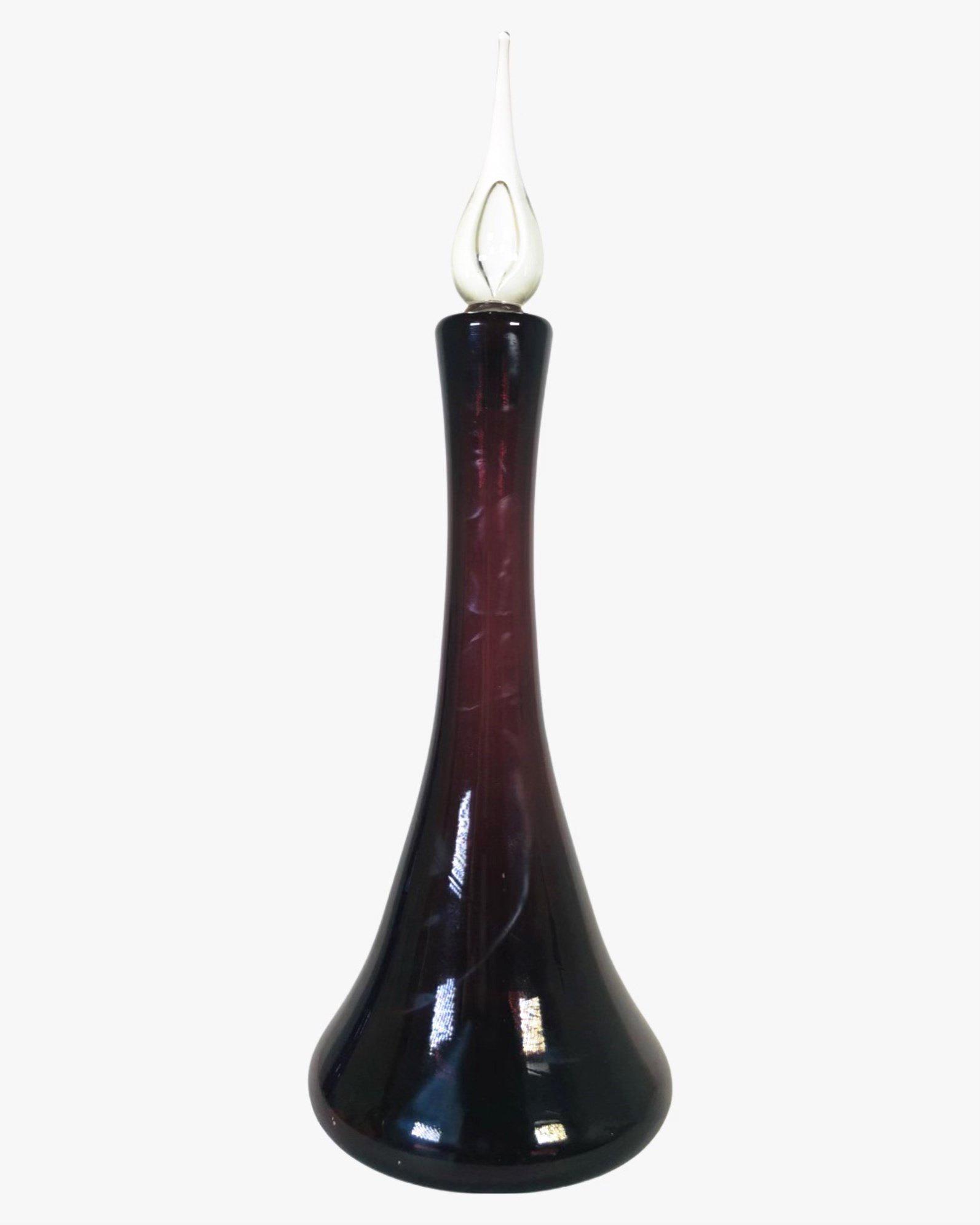 Vintage Colored Glass Decanter (1 of 2)