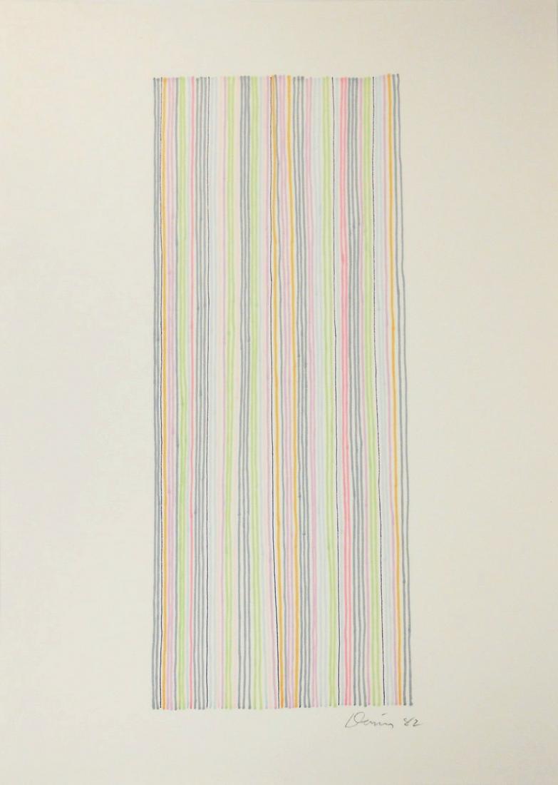 Gene Davis (1920-1985) Colored Ink Abstract (1 of 2)