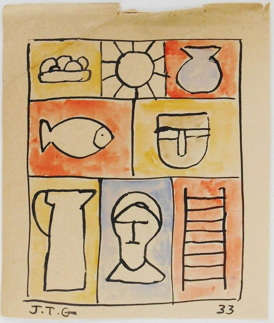 Joaquin Torres-Garcia (1874-1949) Watercolor (1 of 2)