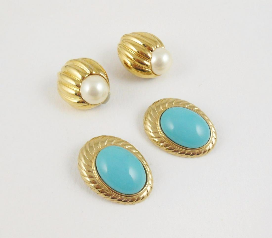 Two Pairs Of Fashion Earrings, One Ciner (1 of 2)