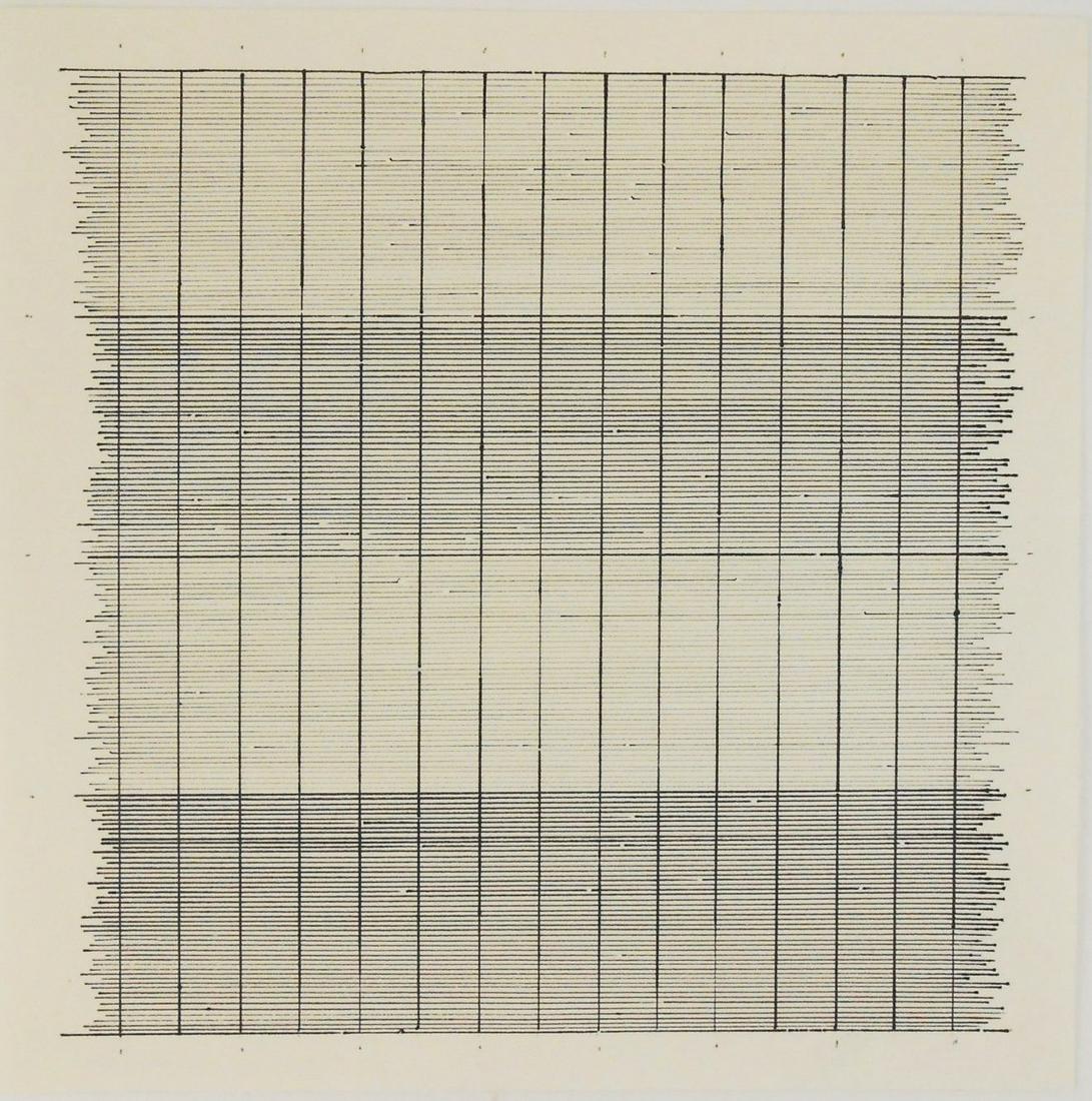 Agnes Martin (1912-2004) Ink On Wove Paper (1 of 2)