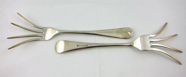 Pair Of Sterling Silver Meat Forks