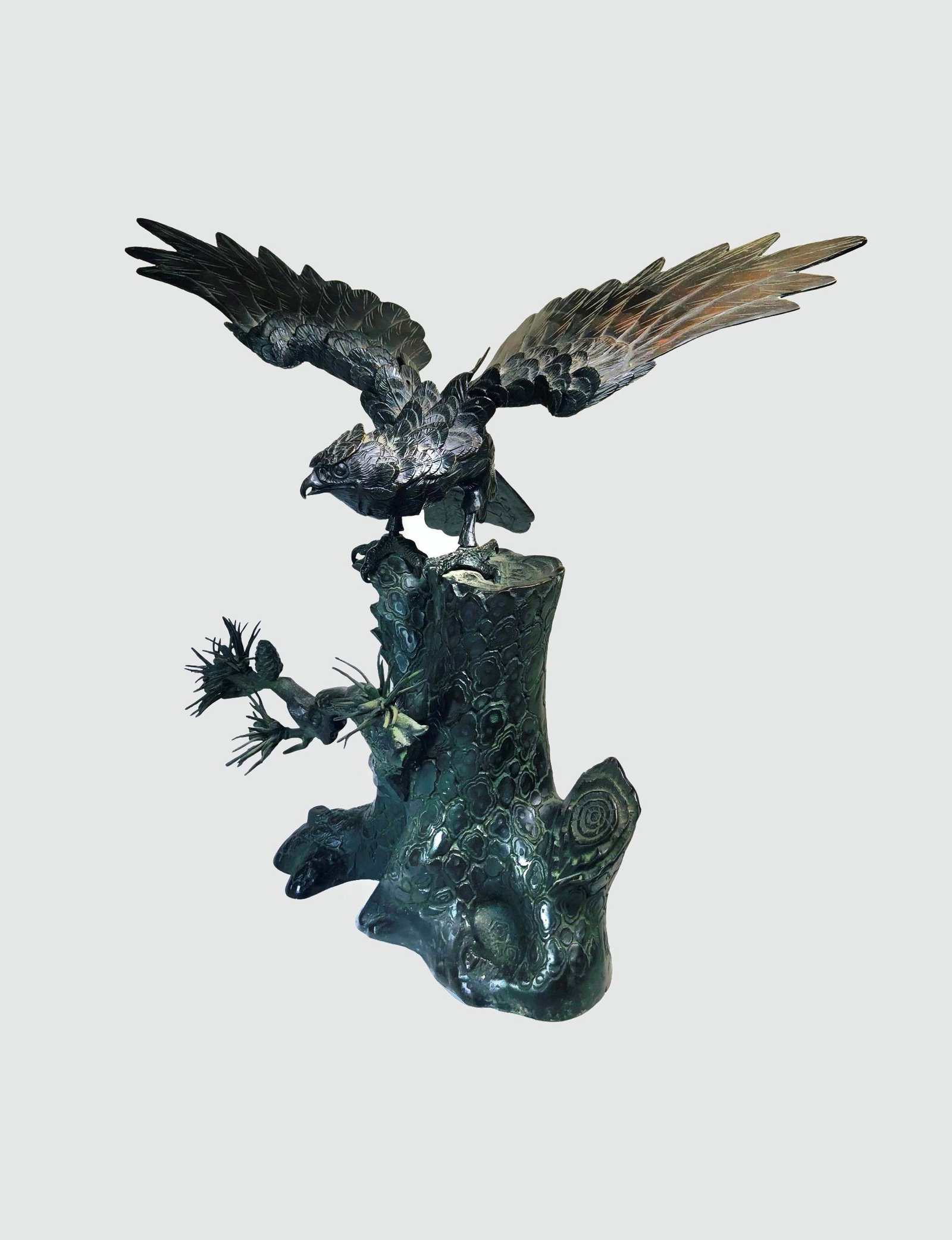Japanese Bronze Eagle, 19th Century, Signed (1 of 3)